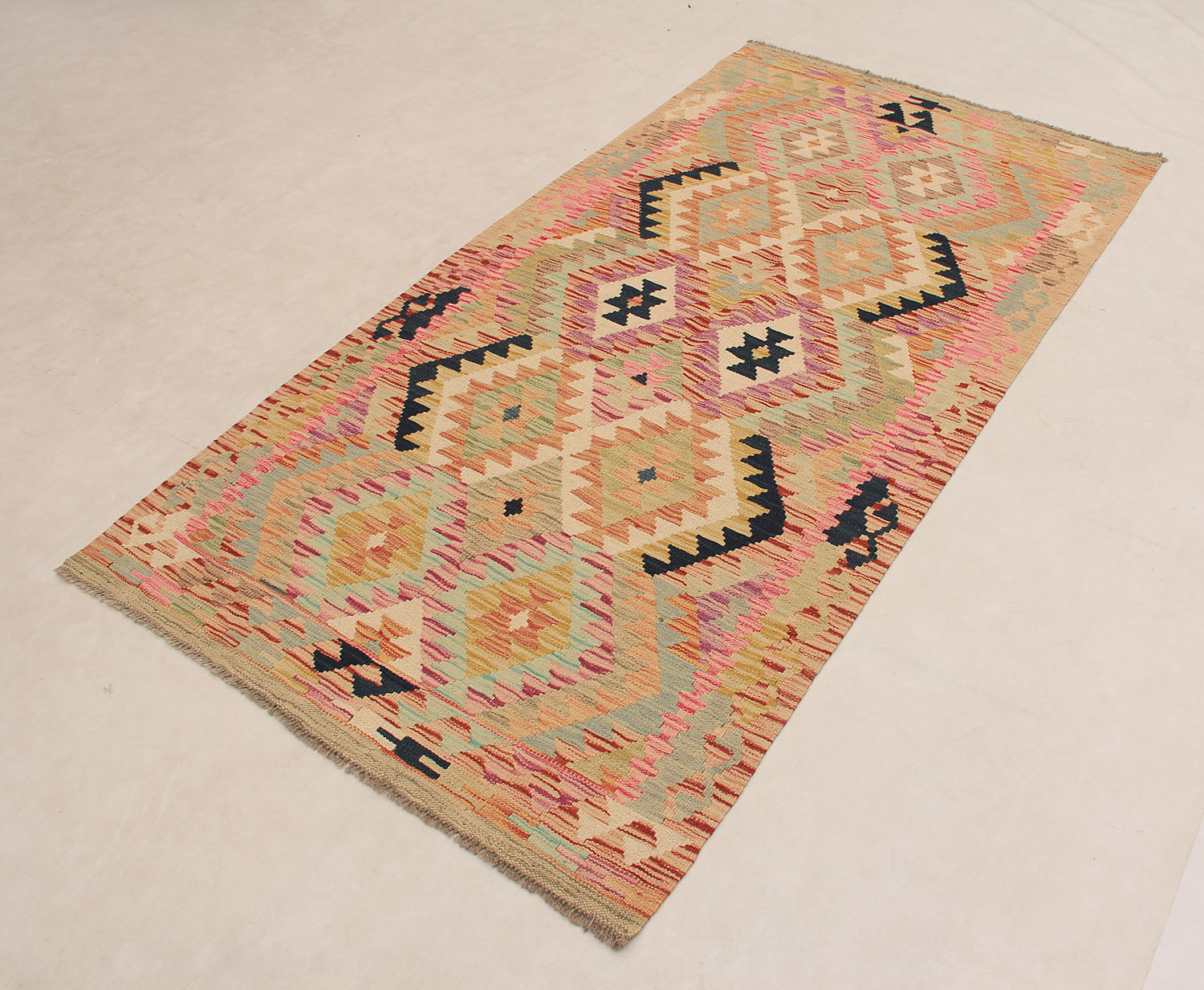 Multy Handmade Veggie Dye Kilim Rug Rectangular