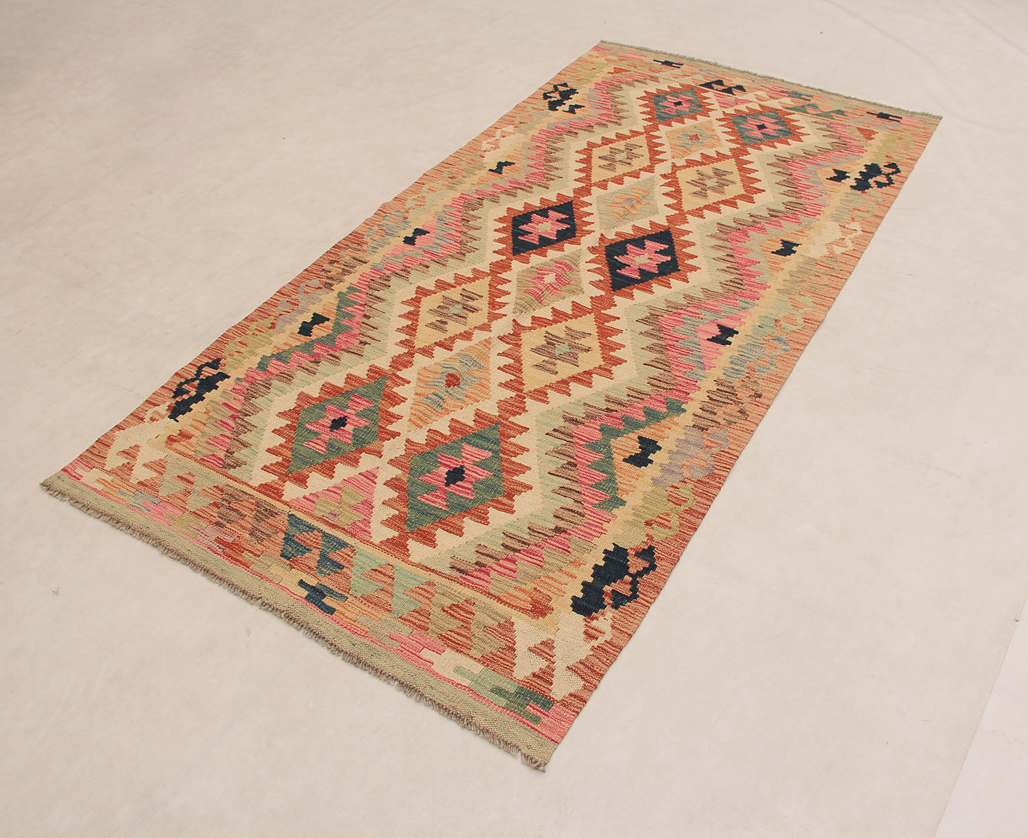 Multy Handmade Veggie Dye Kilim Rug Rectangular