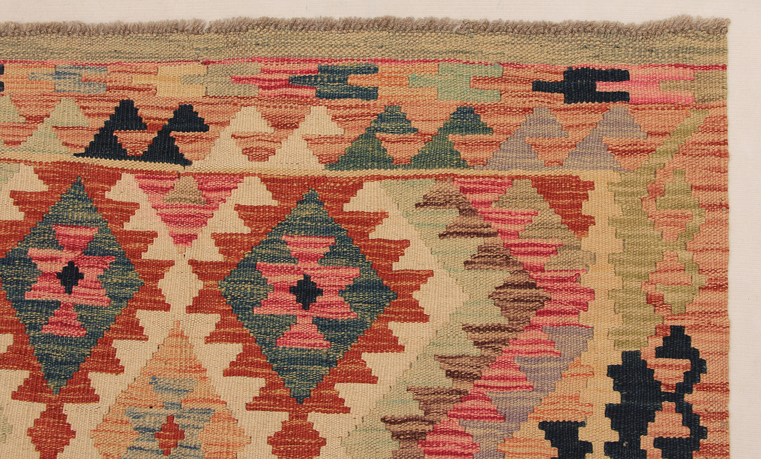 Multy Handmade Veggie Dye Kilim Rug Rectangular
