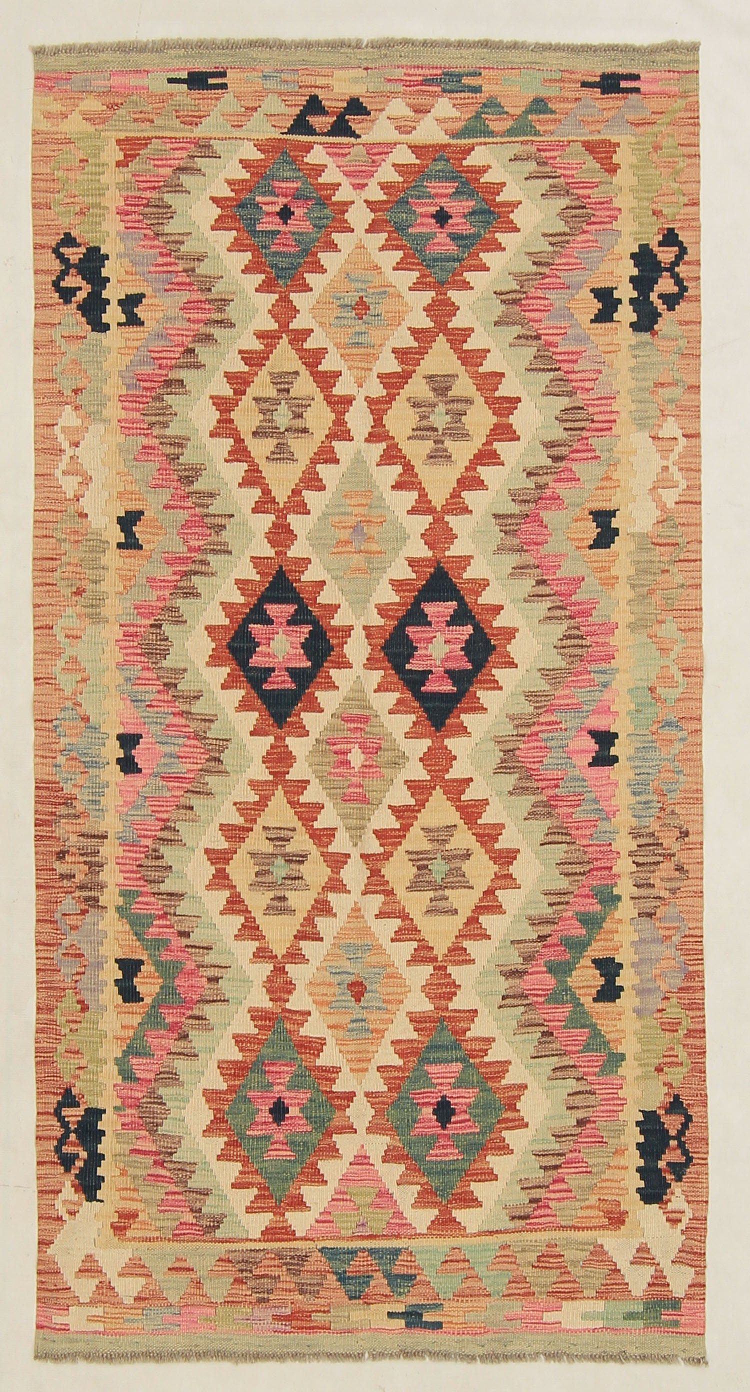 Multy Handmade Veggie Dye Kilim Rug Rectangular
