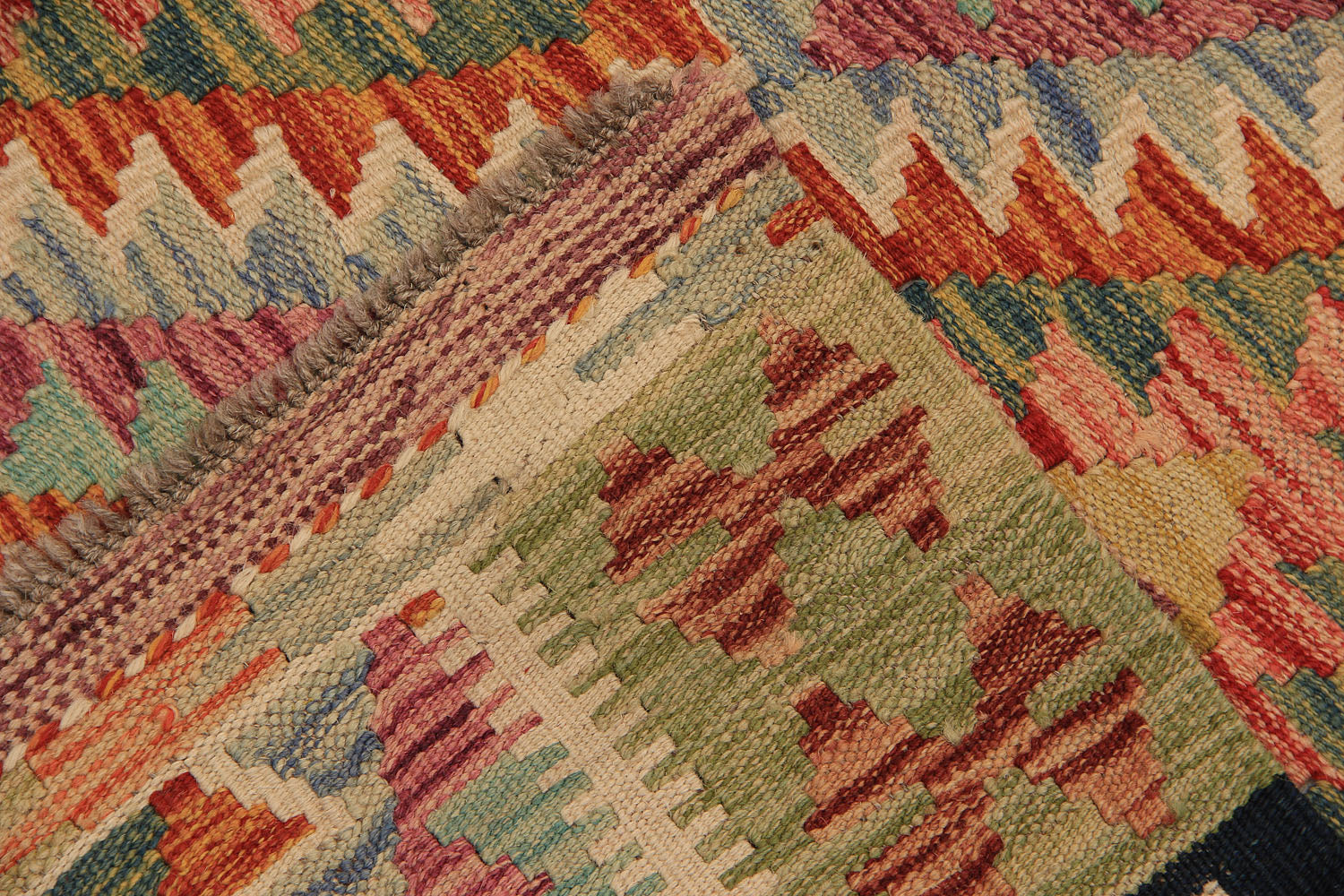 Multy Handmade Veggie Dye Kilim Rug Rectangular