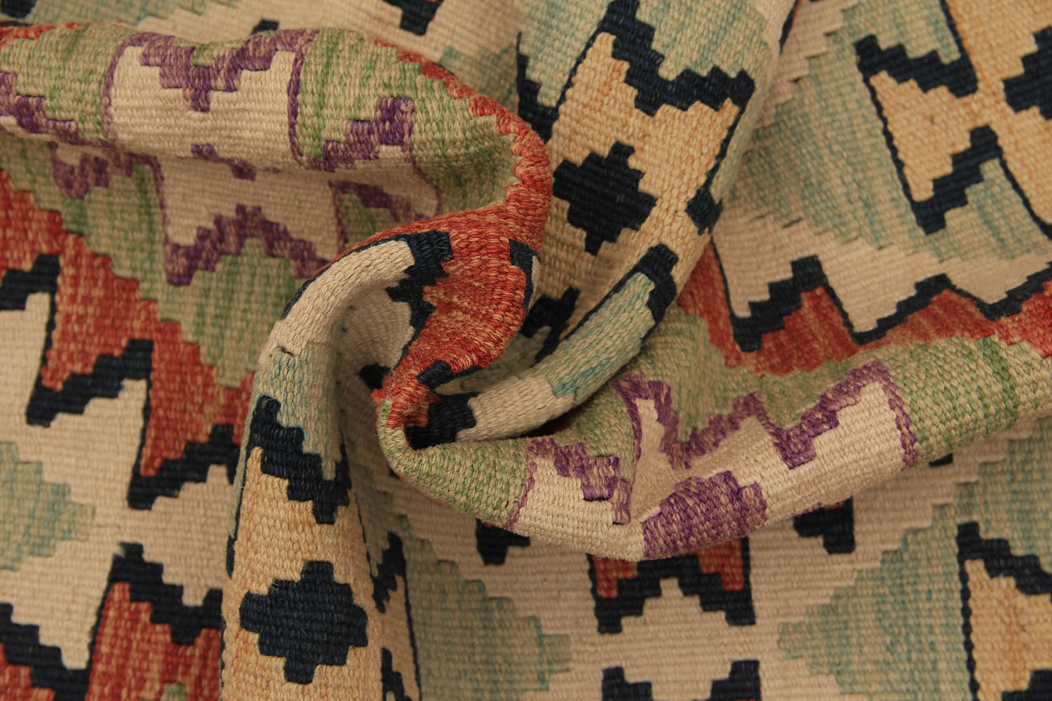 Multy Handmade Veggie Dye Kilim Rug Runner