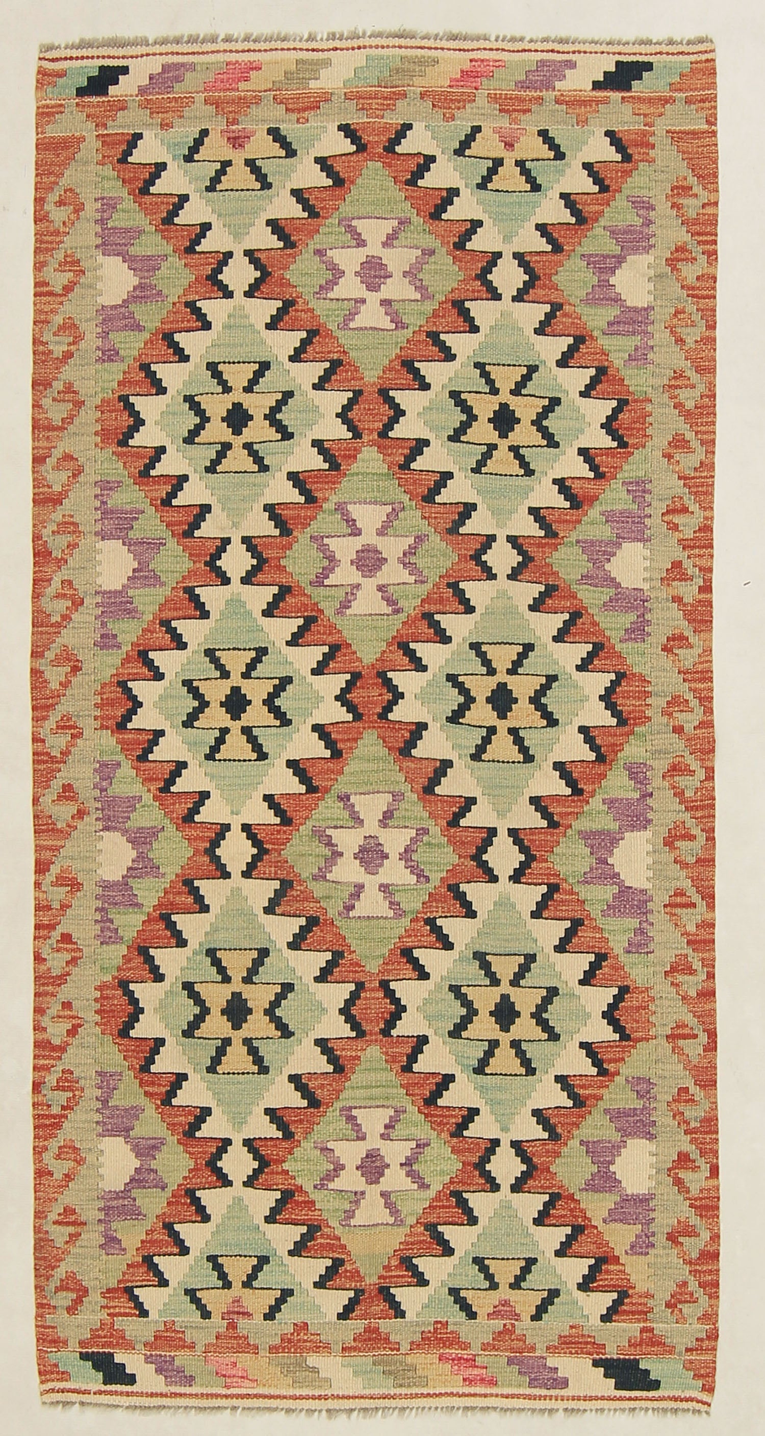 Multy Handmade Veggie Dye Kilim Rug Runner