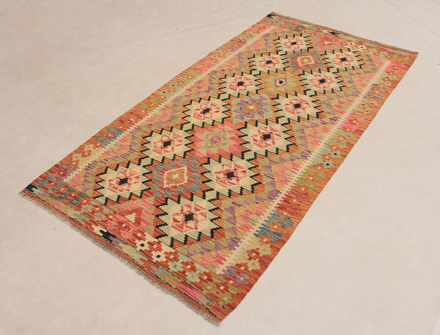 Multy Handmade Veggie Dye Kilim Rug Rectangular