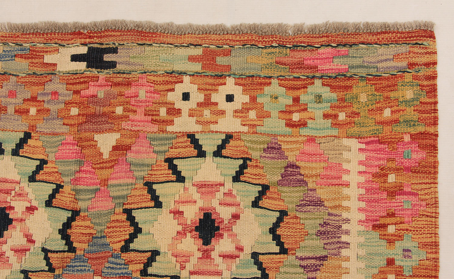 Multy Handmade Veggie Dye Kilim Rug Rectangular