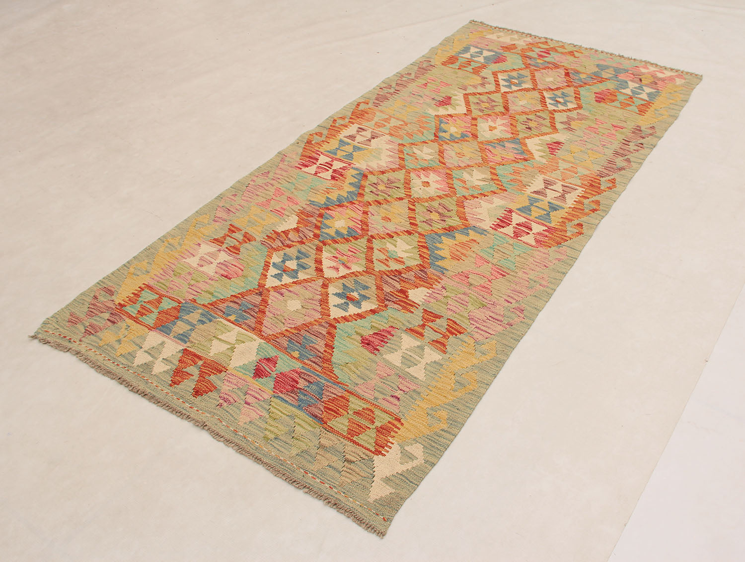 Multy Handmade Veggie Dye Kilim Rug Rectangular