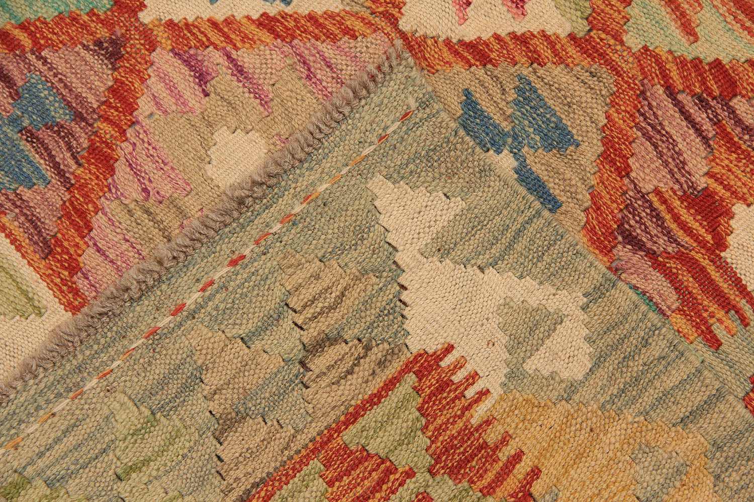 Multy Handmade Veggie Dye Kilim Rug Rectangular