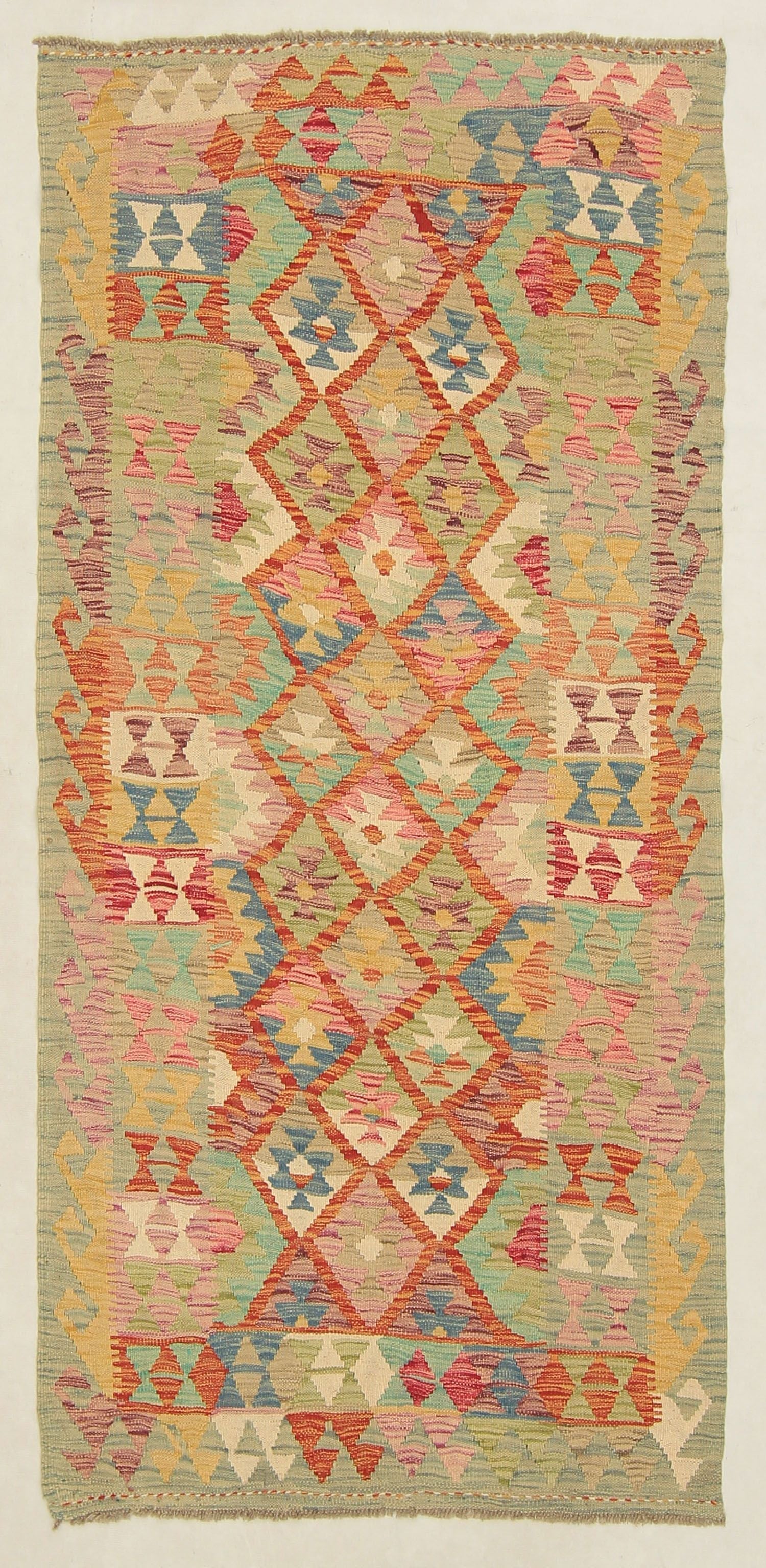 Multy Handmade Veggie Dye Kilim Rug Rectangular