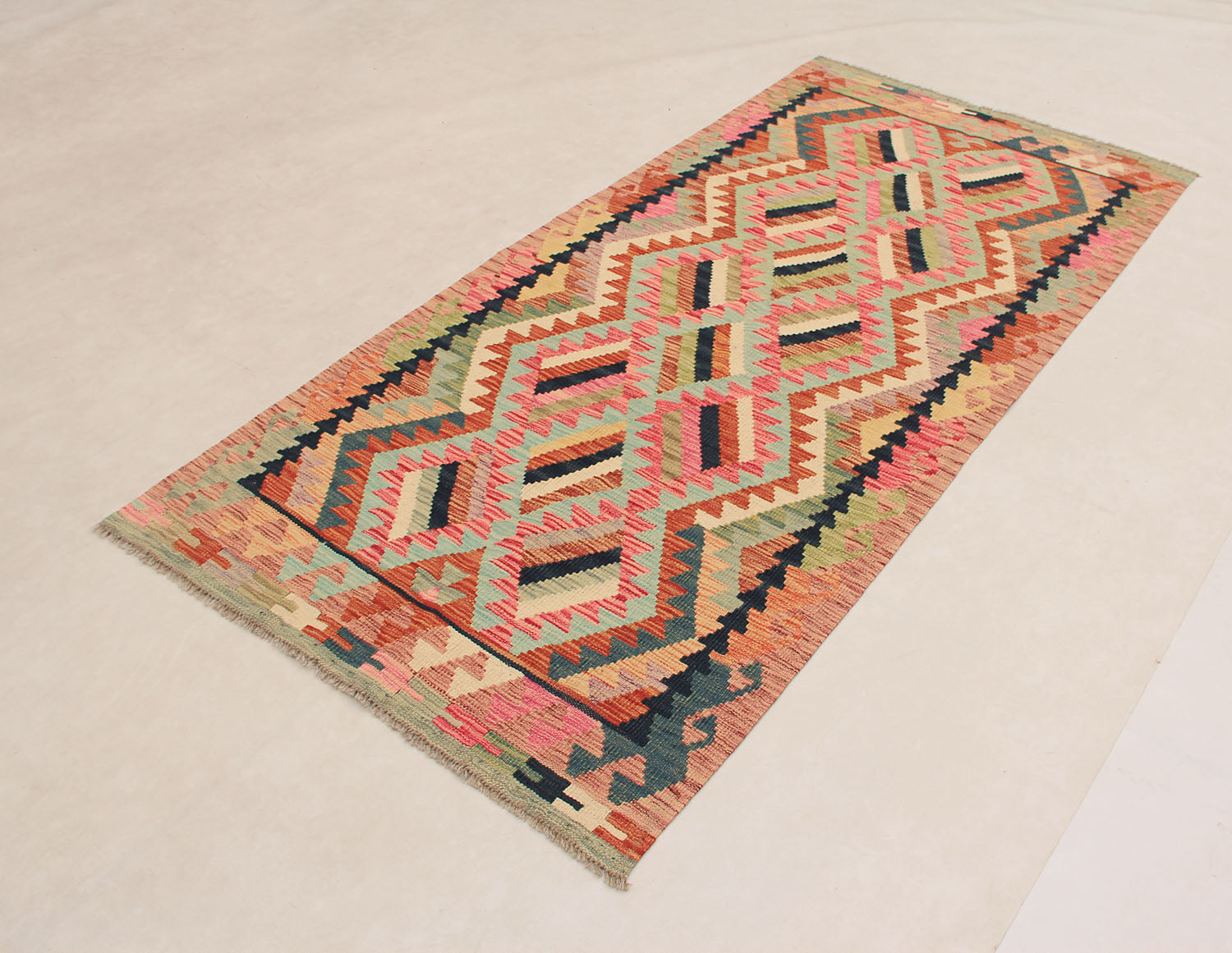 Multy Handmade Veggie Dye Kilim Rug Rectangular