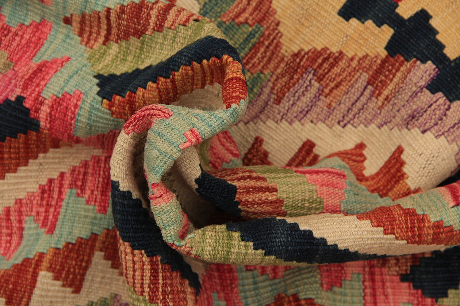 Multy Handmade Veggie Dye Kilim Rug Rectangular