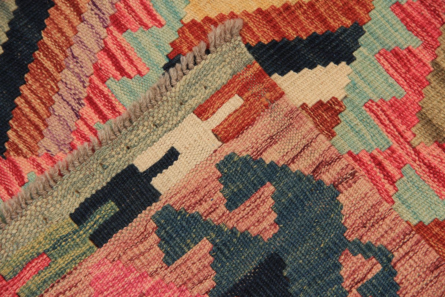 Multy Handmade Veggie Dye Kilim Rug Rectangular