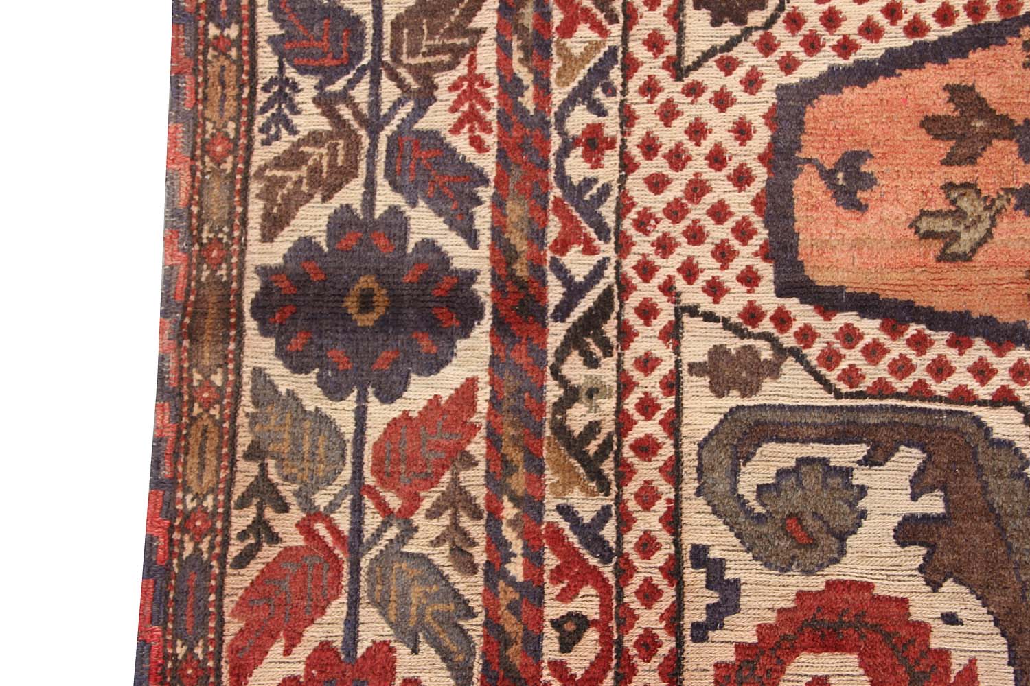 4' x 6'  Ivory Handmade Berjista Afghan Rug Rectangular