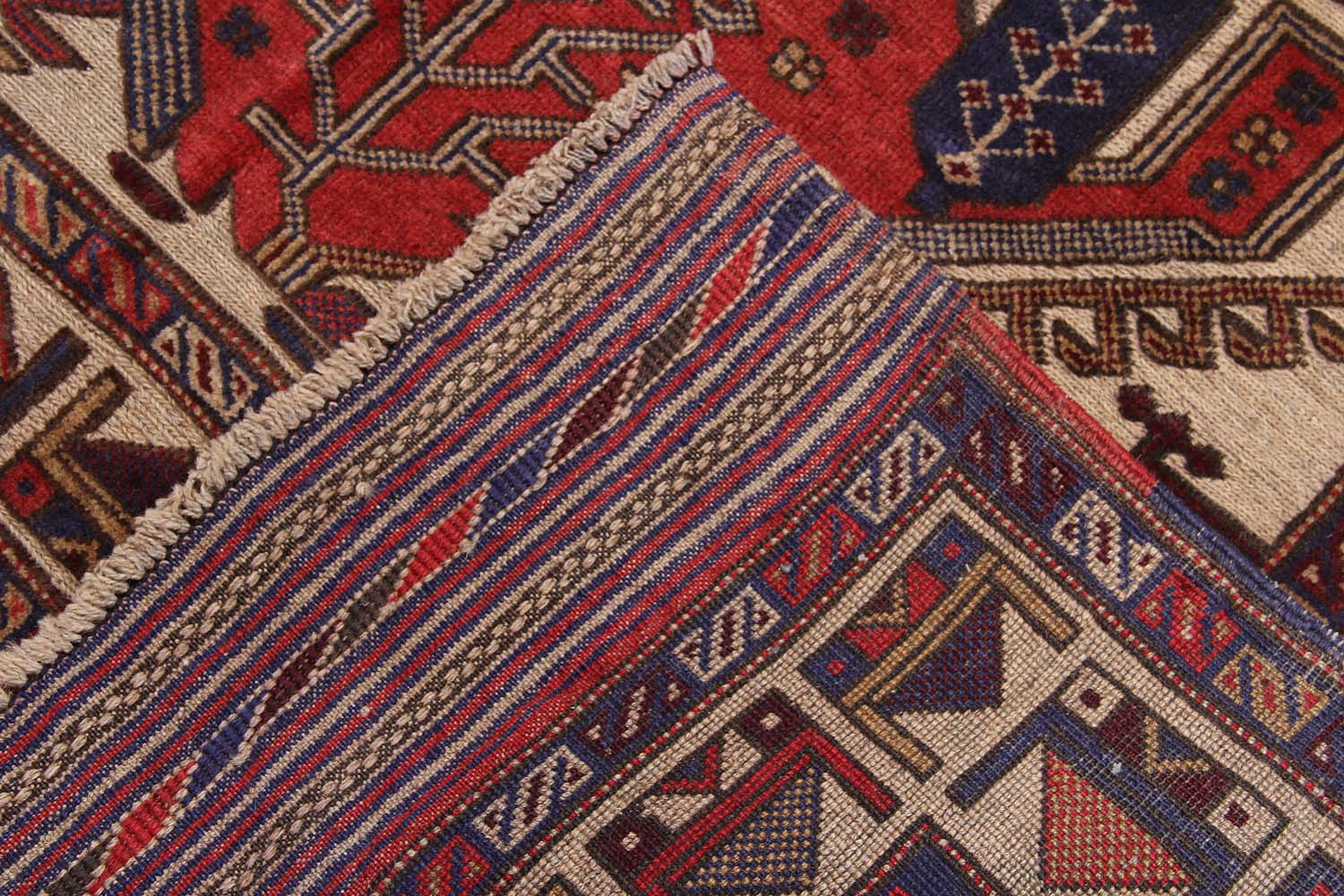 4' x 6'  Daar Cheeni Handmade Berjista Afghan Rug Rectangular