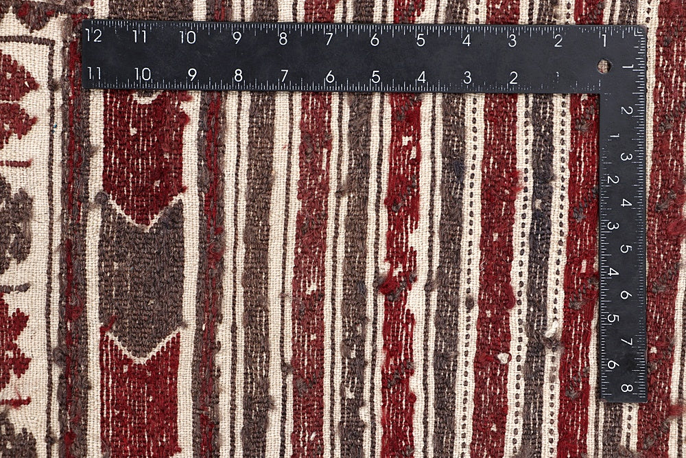 Ivory Handmade Pai Murgh Soumak Kilim Rug Rectangular