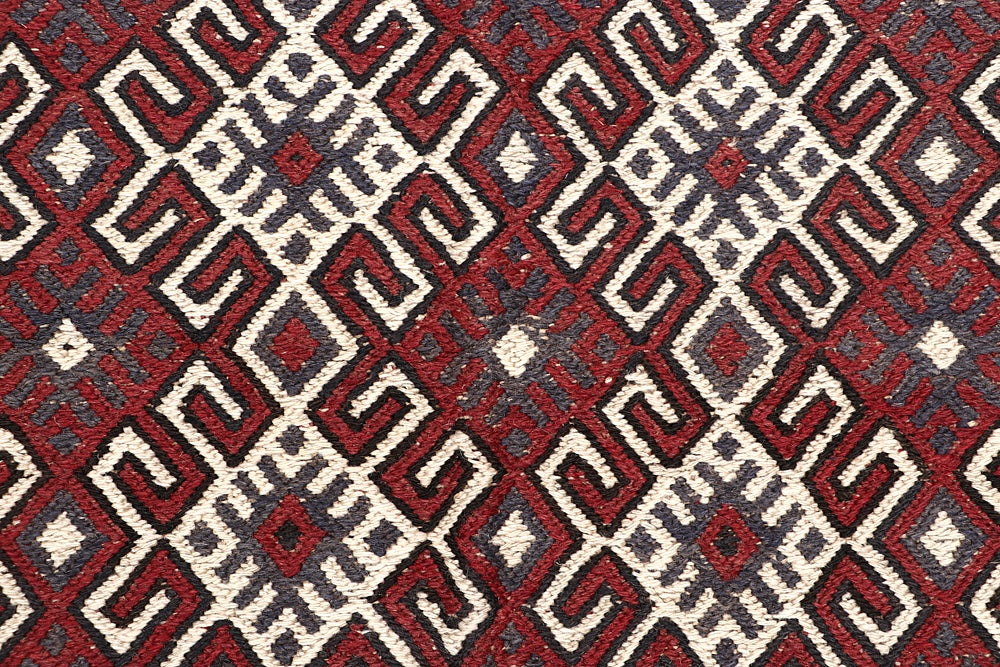 Ivory Handmade Pai Murgh Soumak Kilim Rug Rectangular