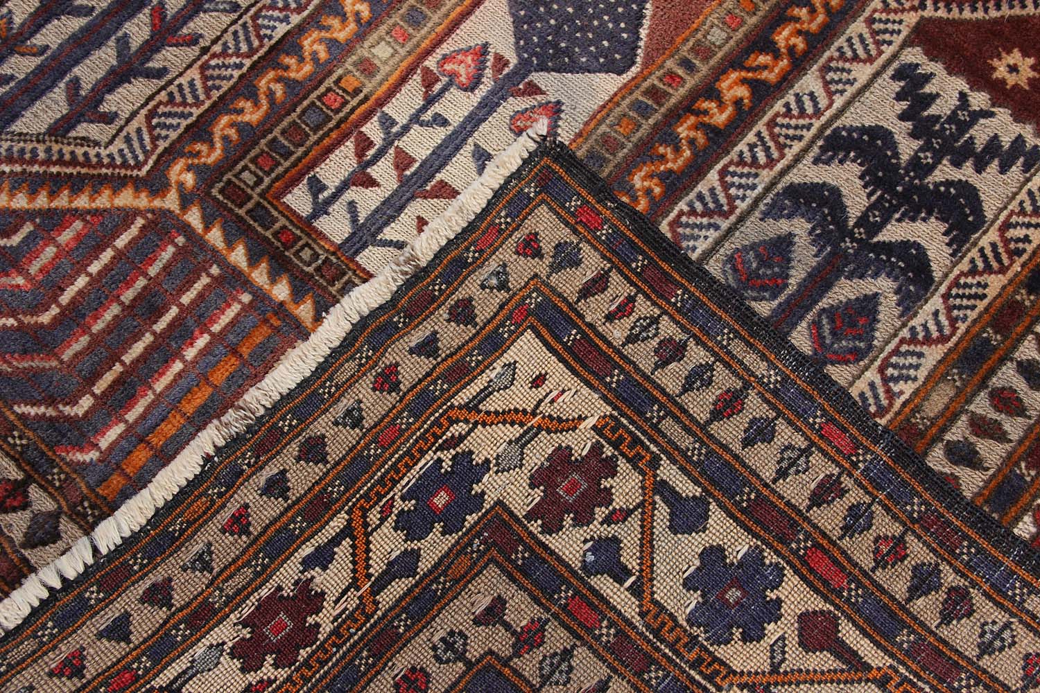 4' x 6'  Brown Handmade Berjista Afghan Rug Rectangular
