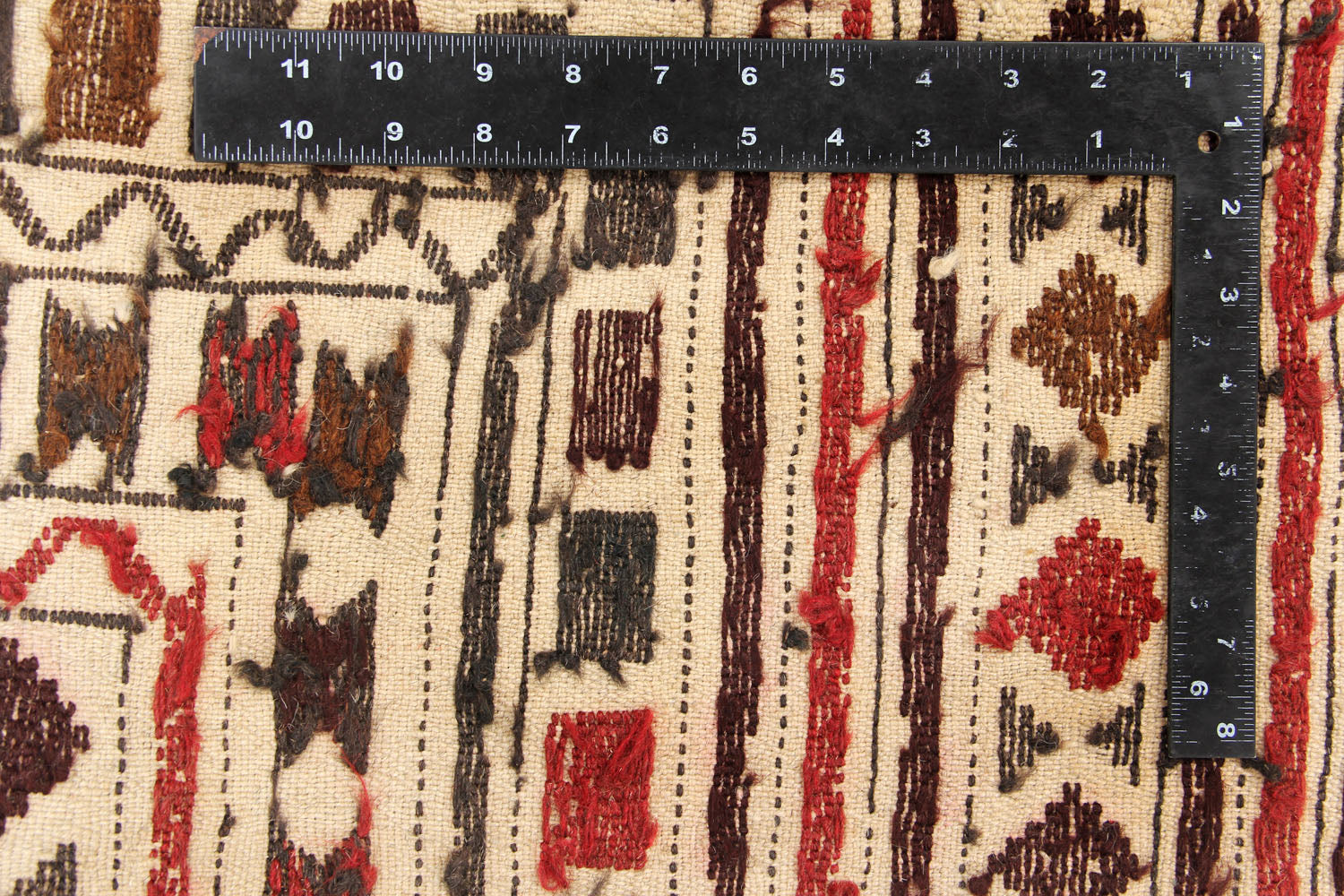 4' x 6'  Ivory Handmade Pai Murgh Soumak Kilim Rug Rectangular