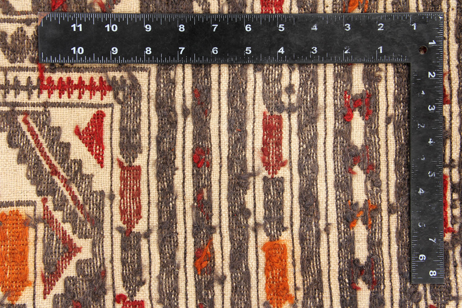 4' x 6'  Ivory Handmade Pai Murgh Soumak Kilim Rug Rectangular