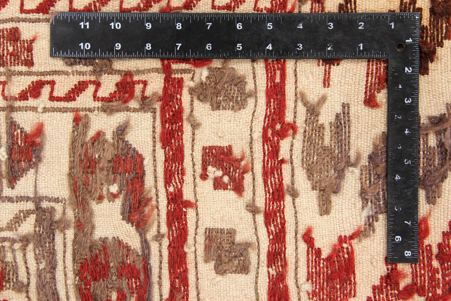 4' 6" x 6' 6  Ivory Handmade Pai Murgh Soumak Kilim Rug Rectangular