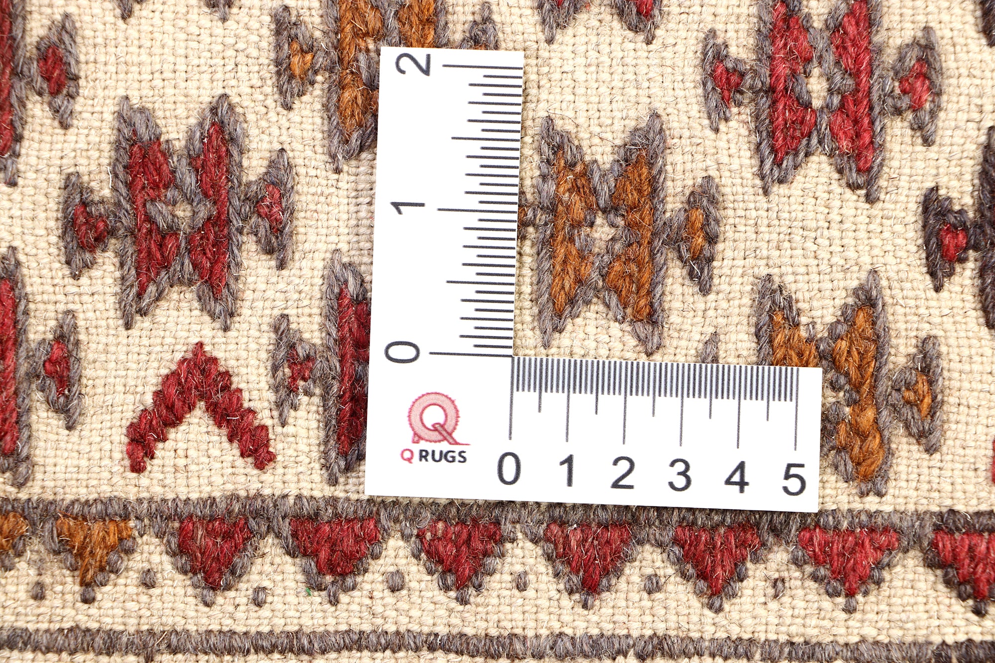 4' x 6'  Ivory Handmade Pai Murgh Soumak Kilim Rug Rectangular