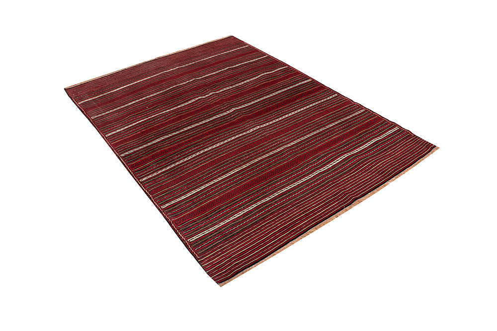 4' 6" x 6' 6  Multy Handmade Laghari Soumak Kilim Rug Rectangular