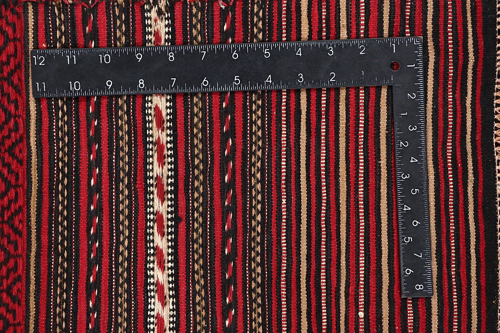 4' 6" x 6' 6  Multy Handmade Laghari Soumak Kilim Rug Rectangular
