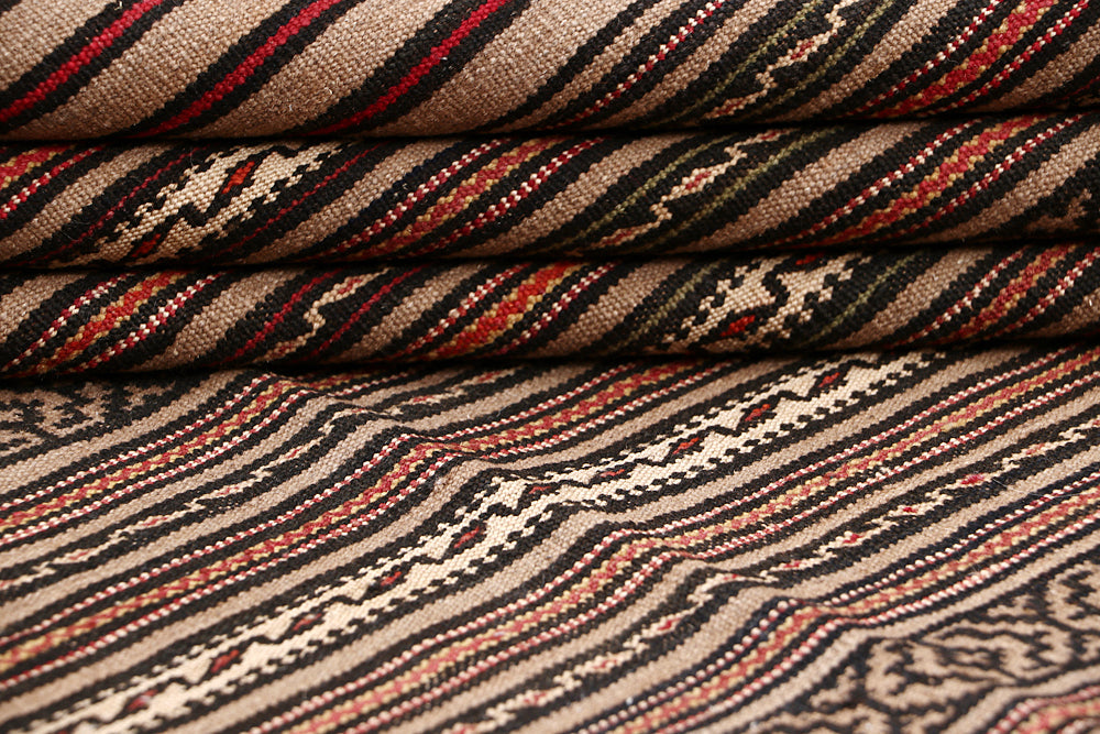 4' 6" x 6' 6  Multy Handmade Laghari Soumak Kilim Rug Rectangular