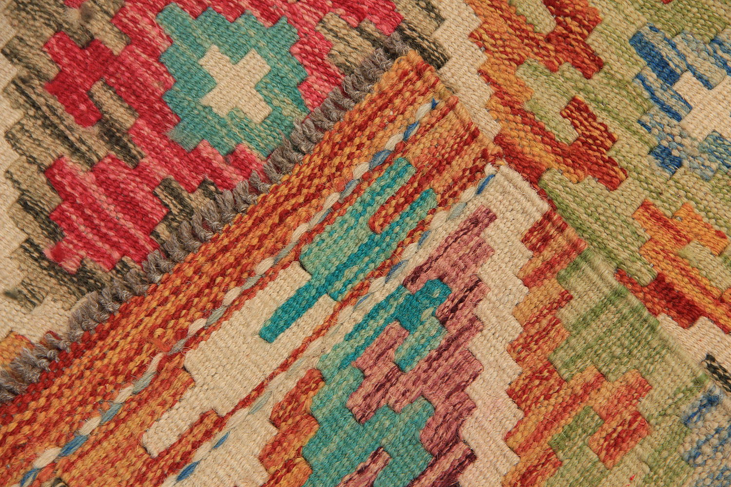 2' X 5'  Multy Handmade Veggie Dye Kilim Rug Rectangular