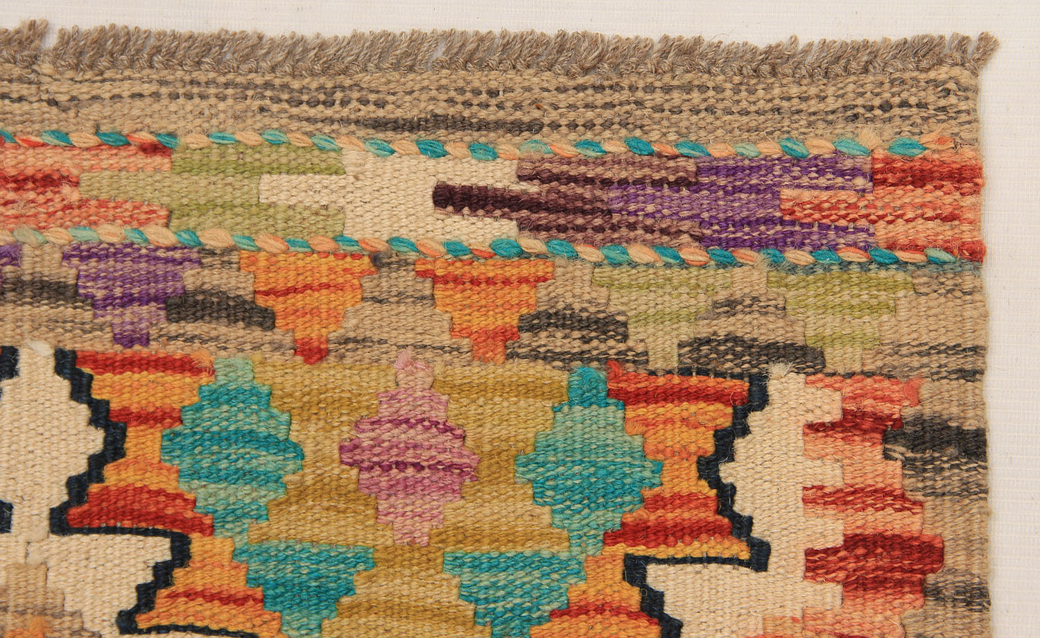 2' X 5'  Multy Handmade Veggie Dye Kilim Rug Rectangular