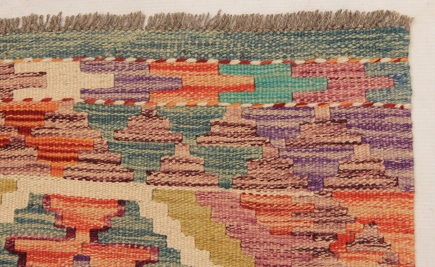 2' X 5'  Multy Handmade Veggie Dye Kilim Rug Rectangular