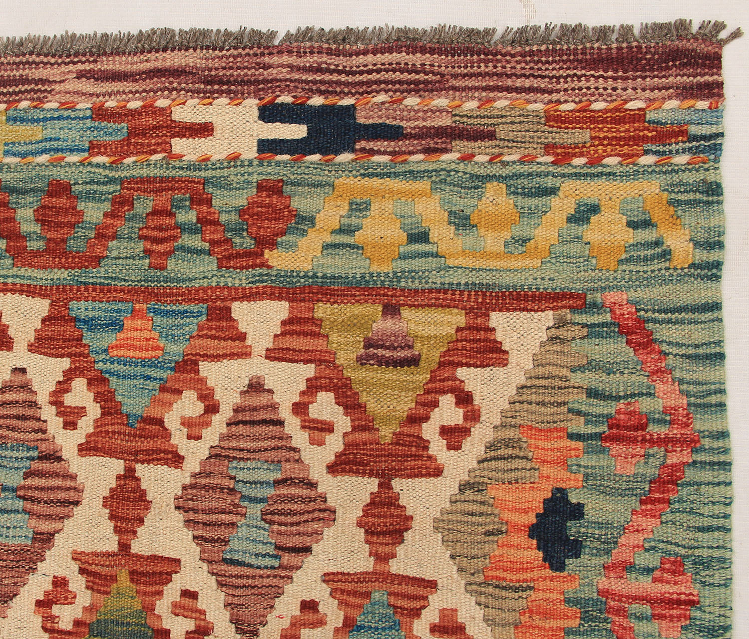 3' X 8'  Multy Handmade Veggie Dye Kilim Rug Runner