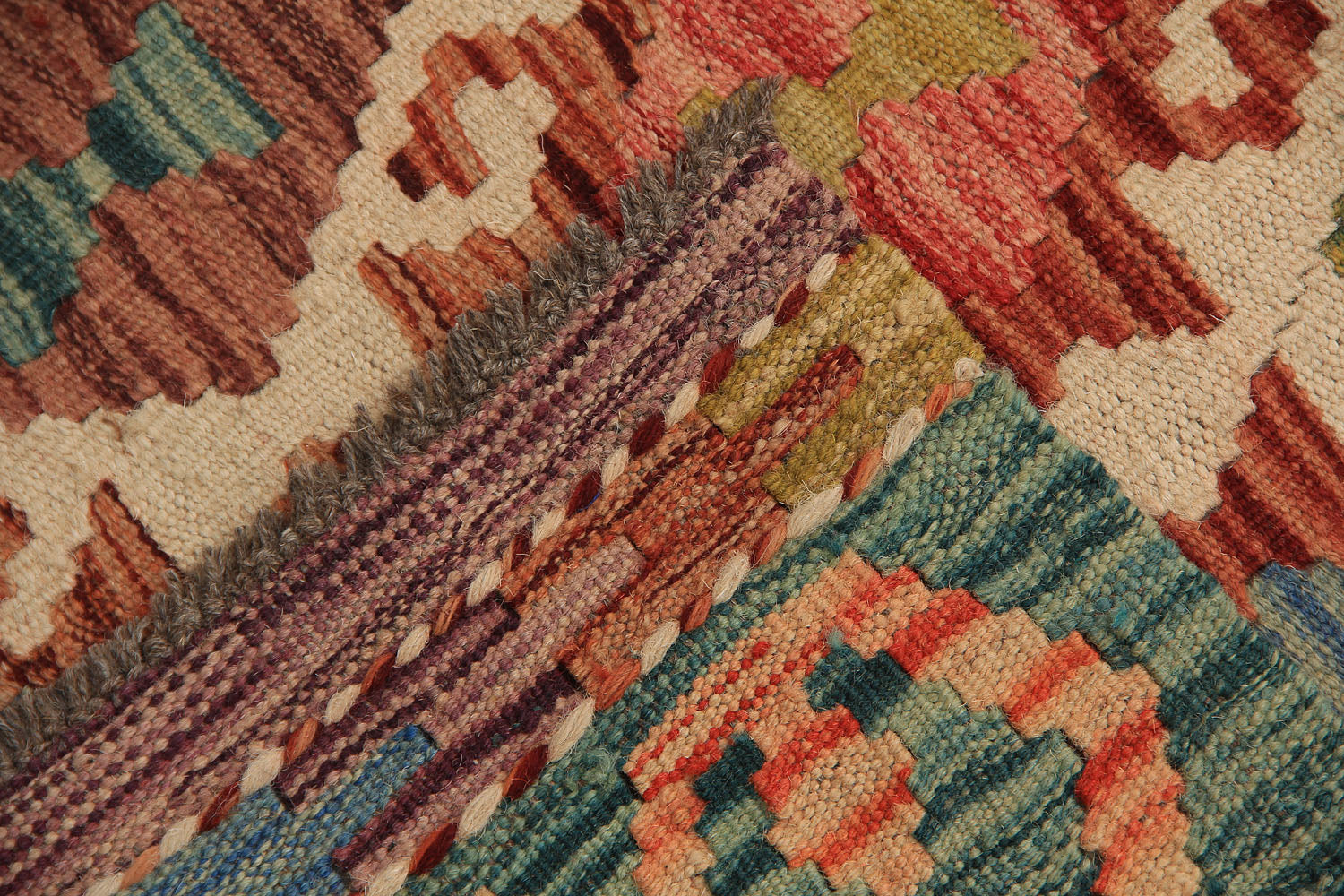 3' X 8'  Multy Handmade Veggie Dye Kilim Rug Runner
