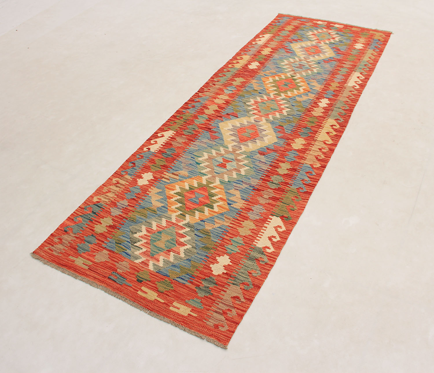 3' X 8'  Multy Handmade Veggie Dye Kilim Rug Runner