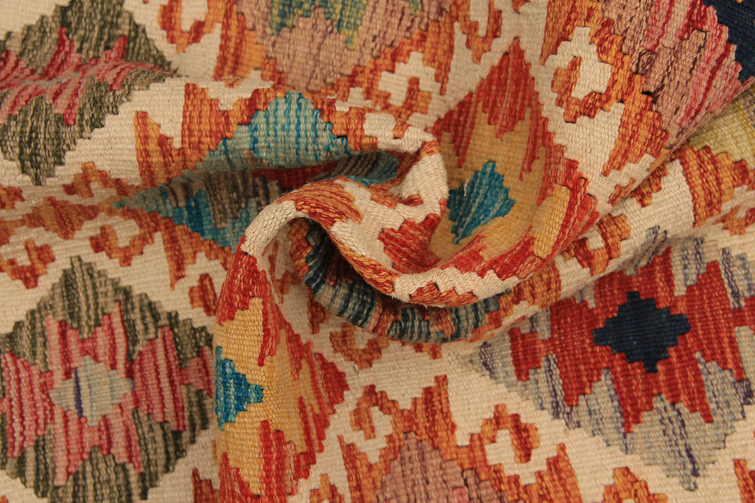 2' 6" X 9'  Multy Handmade Veggie Dye Kilim Rug Runner