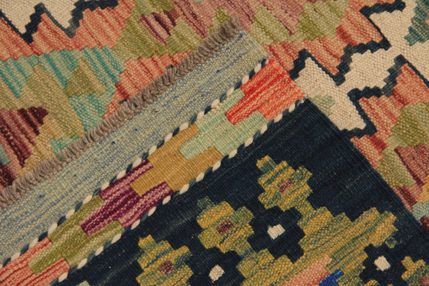 3' X 8'  Multy Handmade Veggie Dye Kilim Rug Runner