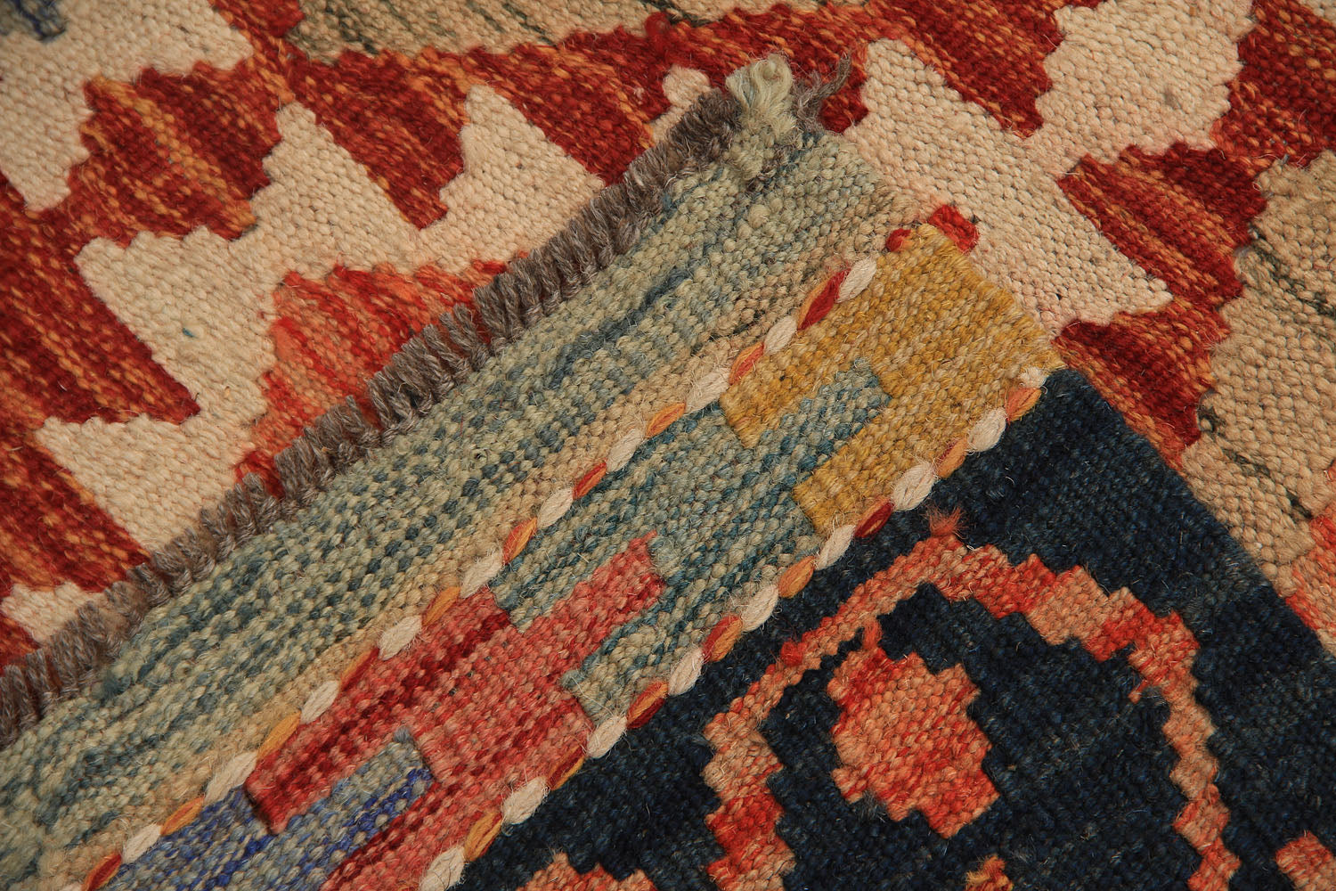 3' X 8'  Multy Handmade Veggie Dye Kilim Rug Runner