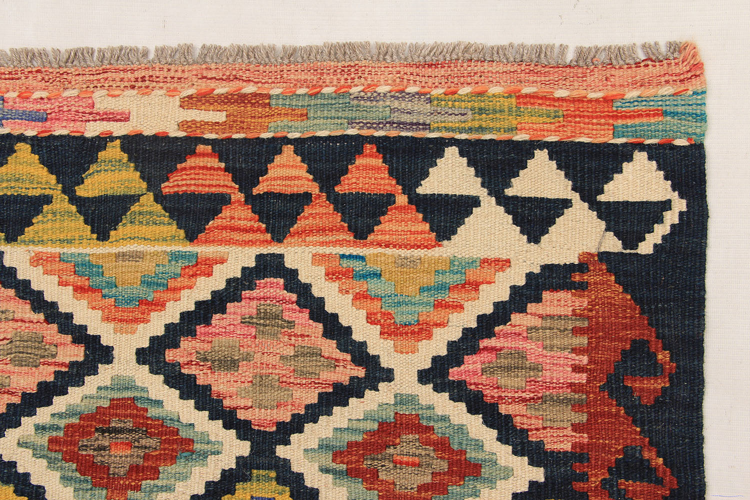 3' X 8'  Multy Handmade Veggie Dye Kilim Rug Runner