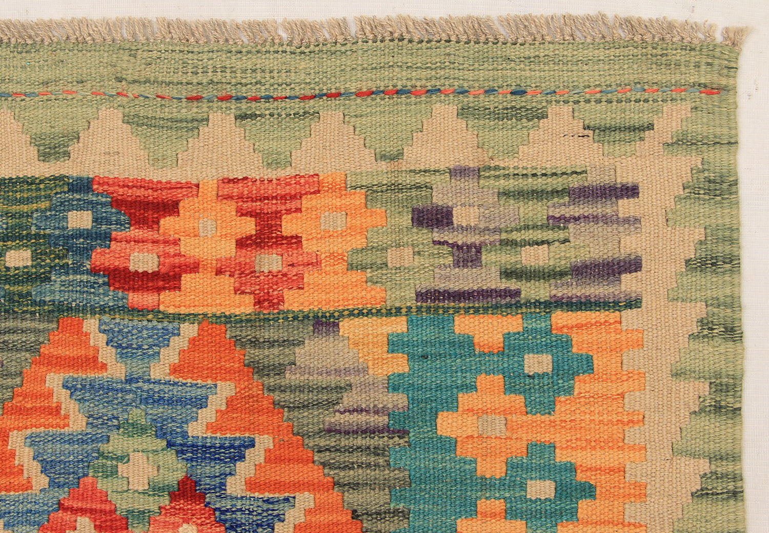 3' X 8'  Multy Handmade Veggie Dye Kilim Rug Runner