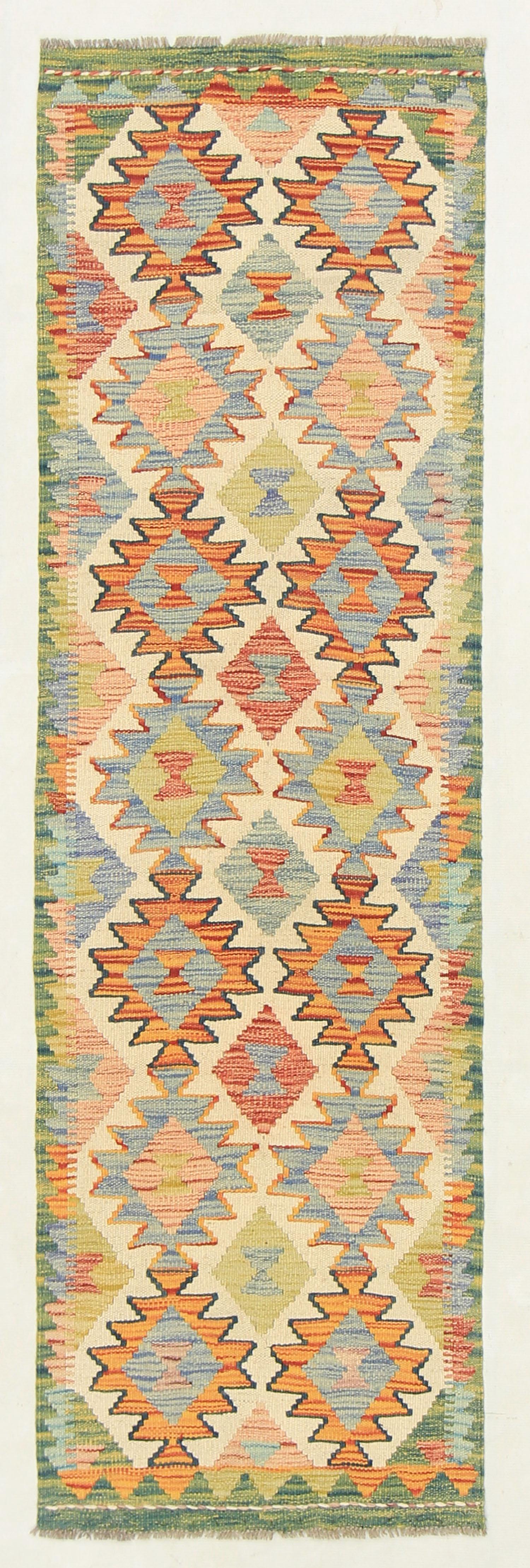 3' X 8'  Multy Handmade Veggie Dye Kilim Rug Runner