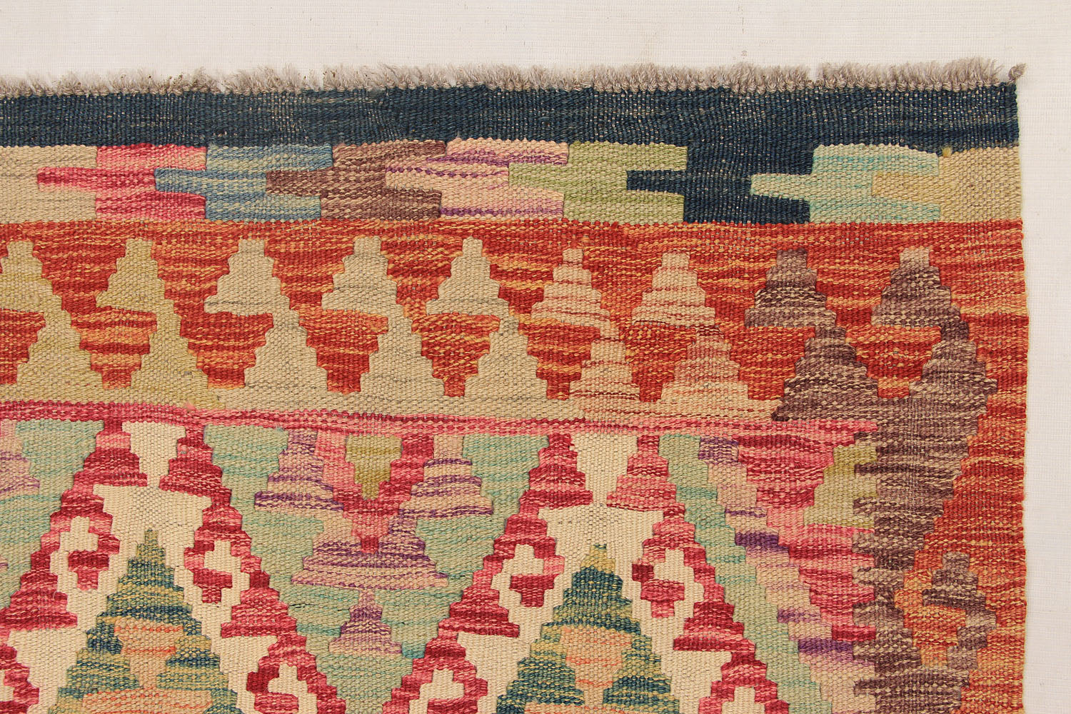 Multy Handmade Veggie Dye Kilim Rug Rectangular