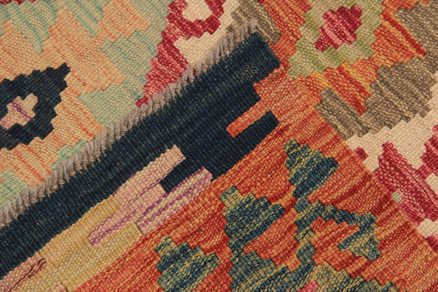 Multy Handmade Veggie Dye Kilim Rug Rectangular
