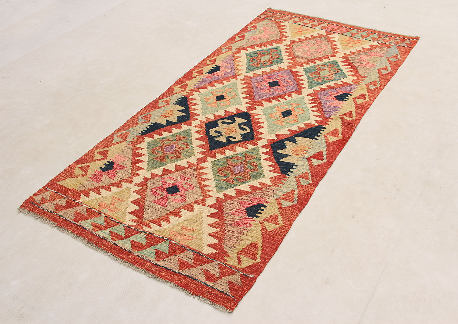 Multy Handmade Veggie Dye Kilim Rug Rectangular