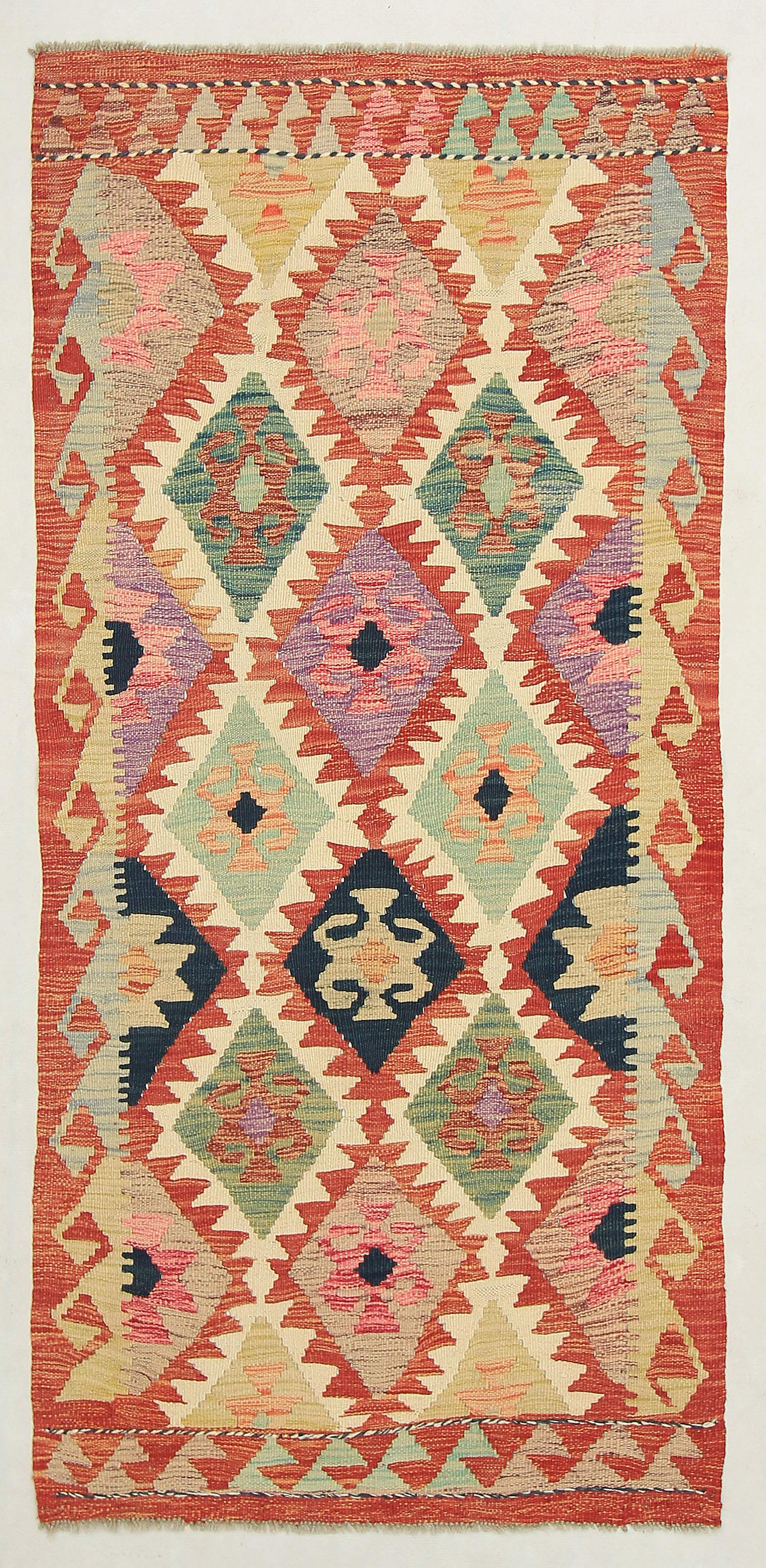 Multy Handmade Veggie Dye Kilim Rug Rectangular