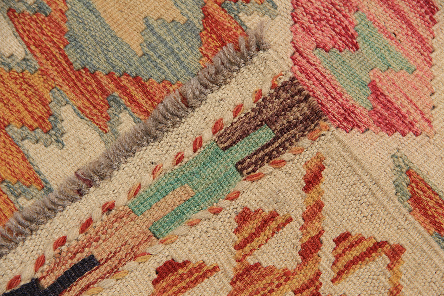 Multy Handmade Veggie Dye Kilim Rug Rectangular