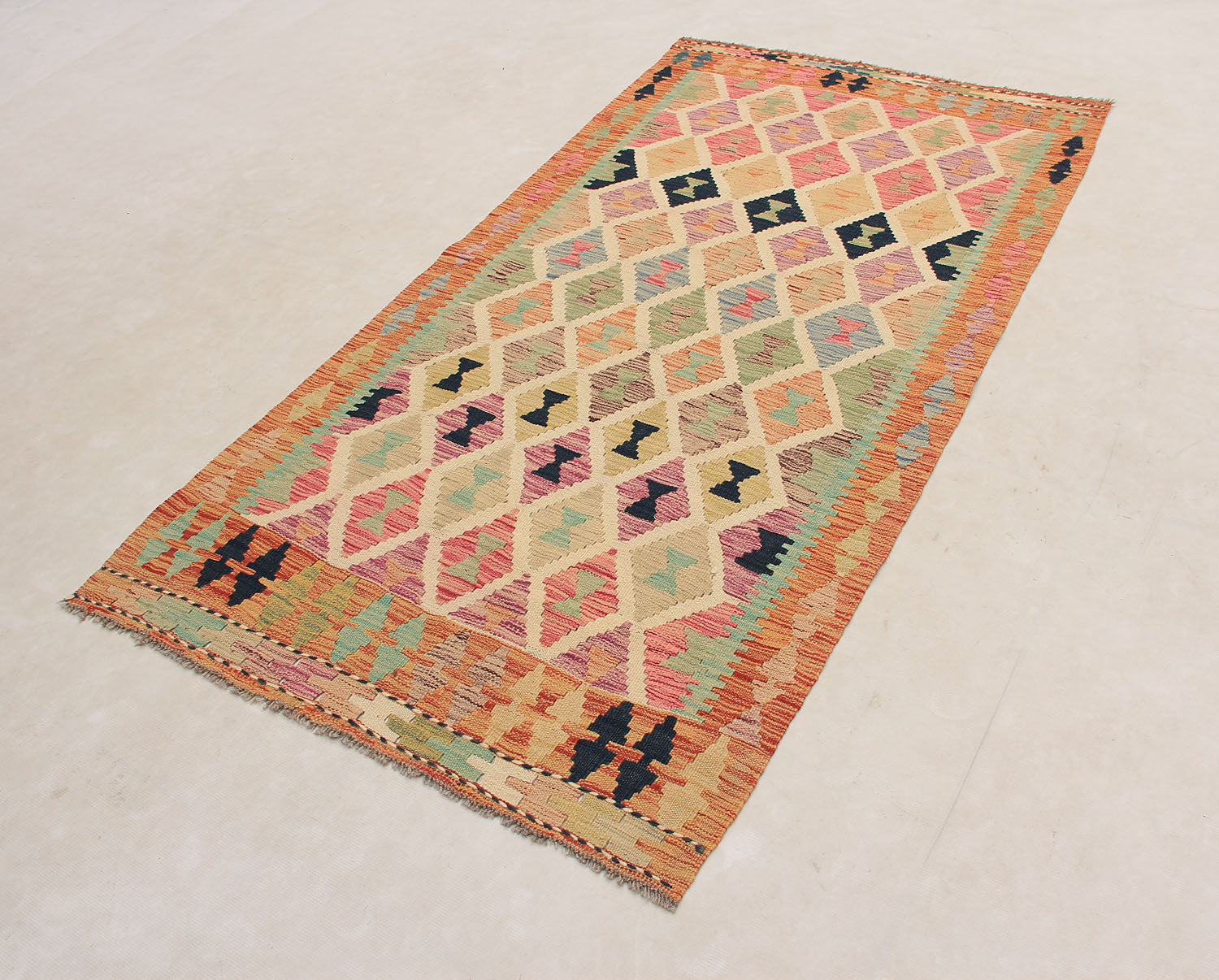 Multy Handmade Veggie Dye Kilim Rug Rectangular
