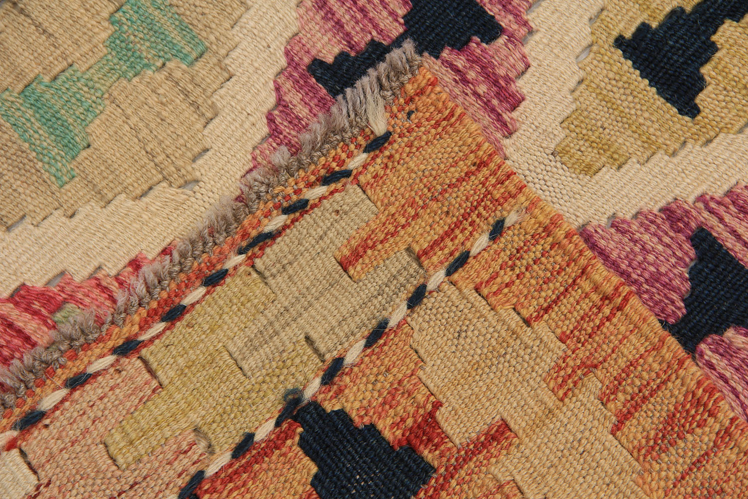 Multy Handmade Veggie Dye Kilim Rug Rectangular