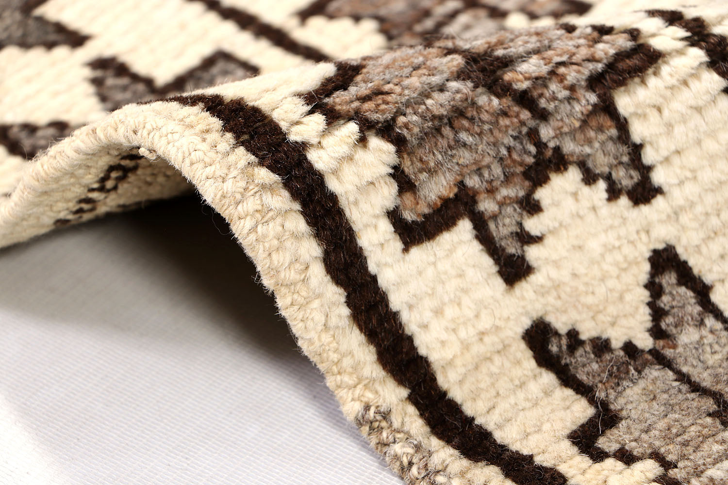 3' X 4'  Ivory Handmade Natural Taimani Carpets Afghan Rectangular