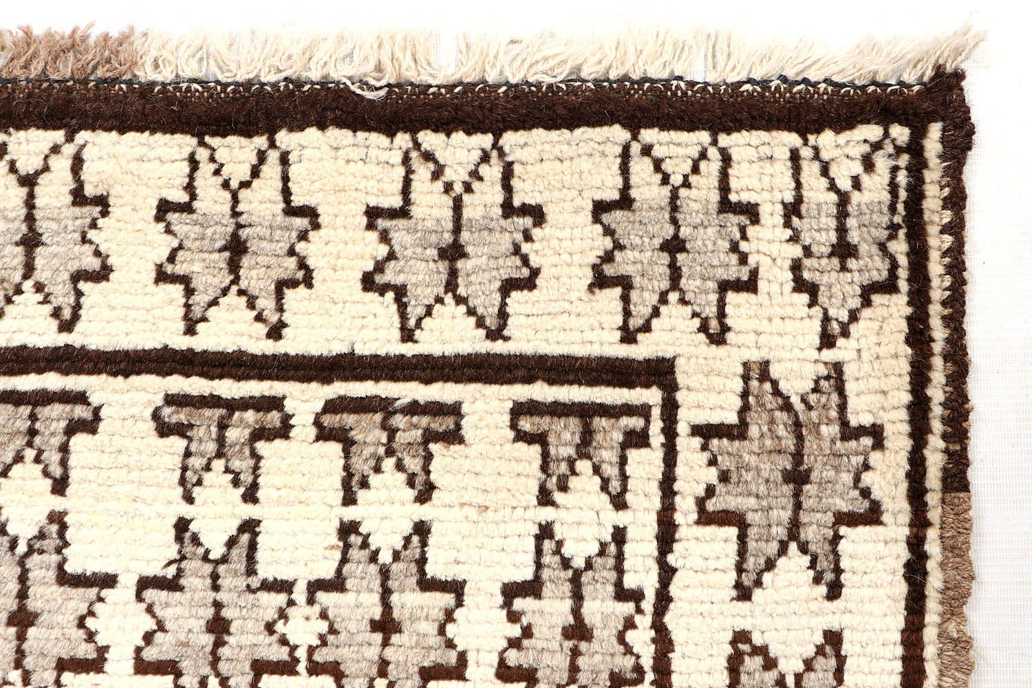 3' X 4'  Ivory Handmade Natural Taimani Carpets Afghan Rectangular