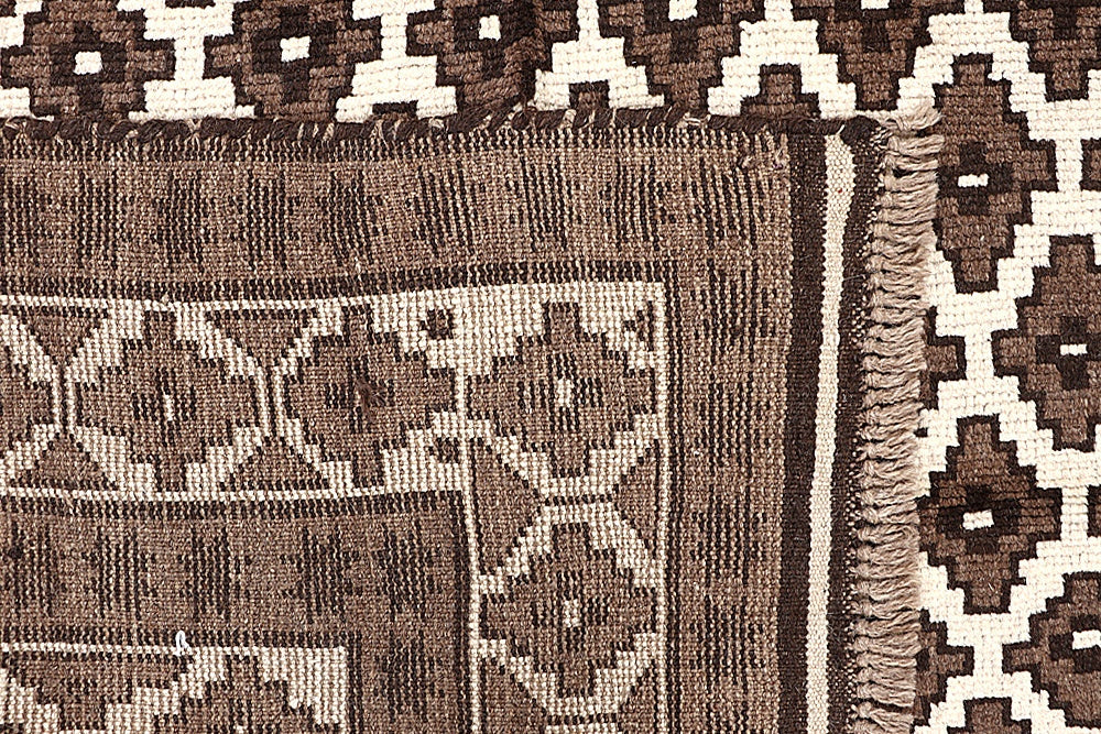 5' 6" X 8'  Ivory Handmade Natural Taimani Carpets Afghan Rectangular
