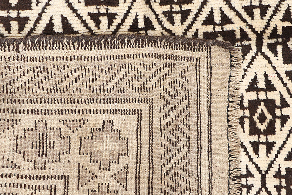 Ivory Handmade Natural Taimani Carpets Afghan Rectangular